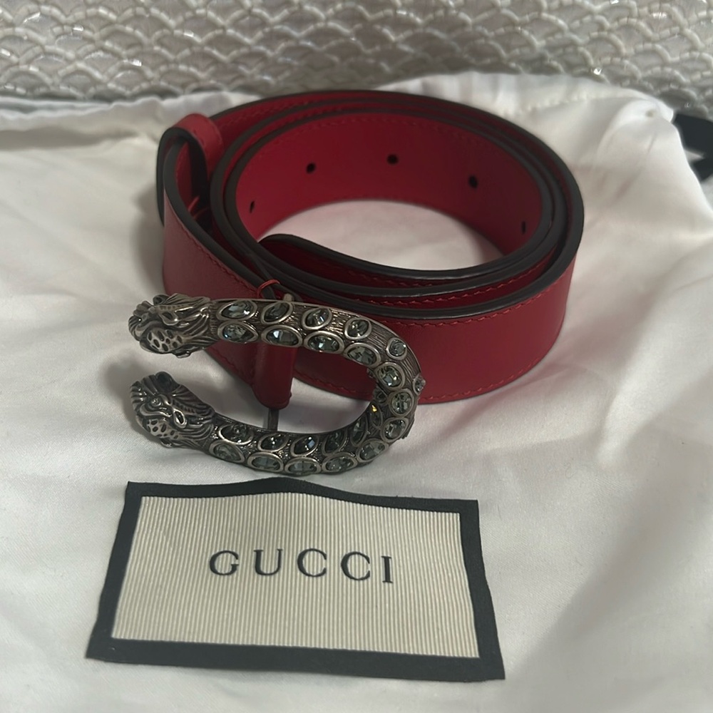 Gucci Dionysus Red Belt **Size 70**
